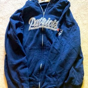 New England Patriots full zip hoodie size L